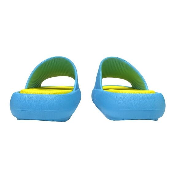 Beach Slides by J/Slides Squish Slides - Turquoise & Yellow - Size 8 - Picture 6 of 9